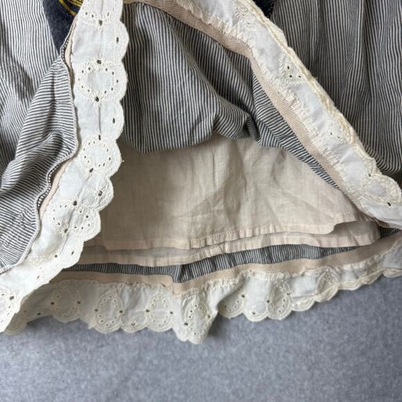 Merona Bohemian Midi Skirt Women’s Size 6 Striped Patchwork Hippie Festival - Picture 4 of 11